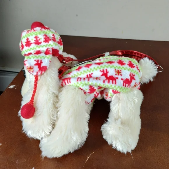 ✓Poochie & Co poodle dog puppy Christmas purse plush bag new without tags - Picture 4 of 15
